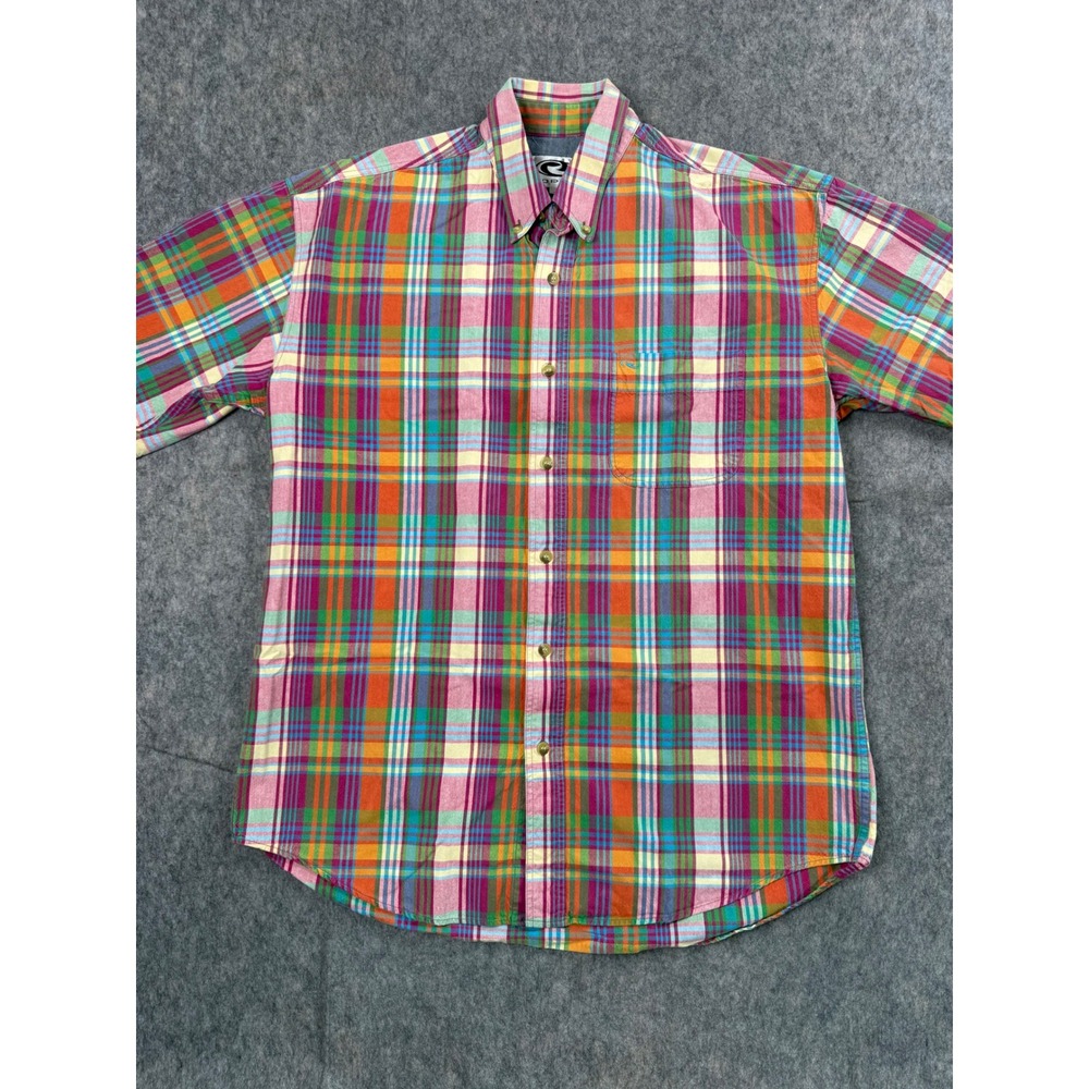 Roper Mens Multicolor Plaid Short Sleeve Button Down Western Medium 30237925